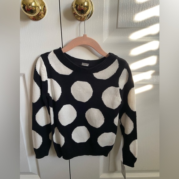 Carter’s Toddler Girl Black with White Polka Dot Sweater. Size 4T new with tags - Picture 1 of 2
